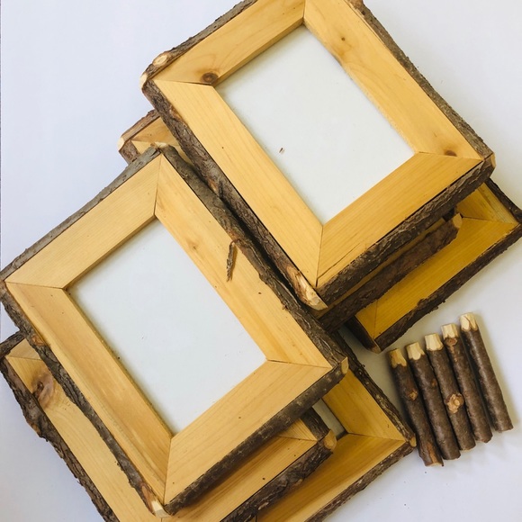 Other - 🖼🐻 (6) wooden rustic 4x6 picture frames